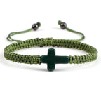 Hand Woven Jesus Cross Bracelet For Men Women Red Black Thread Braided Lucky Bracelet Fashion Couple Bracelet Friendship Jewelry