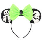 2026 Latest Halloween Cobweb Ears Headband Women Festival DIY Mouse Hairband Kids Party Villains Cosplay DIY Hair Accessories