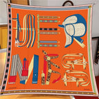 Brand Silk Scarves Colour Horse 100% Silk Scarf Women Shawls Luxury Design Hijab Scarf Fashion Square Scarves Neckerchief