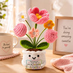 Positive Energy Duck Doll Hug Pocket Mini Handmade Plush Wool Knitting Dolls Funny Emotional Support Crochet Gift for Birthday