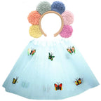 Animals  Children  Headband Tutu Skirt Tail Bow Kids  Girl Party Props Elephant Tiger Fox     Halloween Costume Cosplay