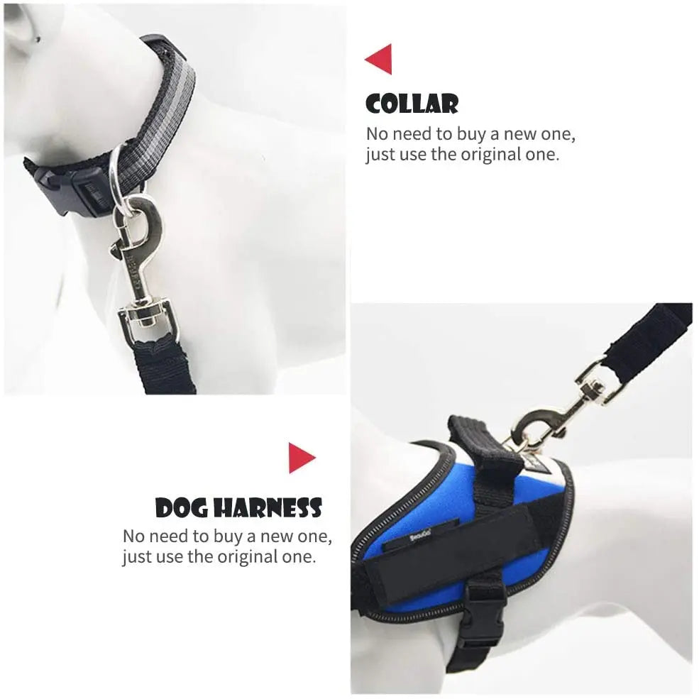 Adjustable Pet Cat Dog Car Seat Belt Pet Seat Vehicle Dog Harness Lead Clip Safety Lever Traction Dog Collars Dog Accessoires - WTN Essentials 