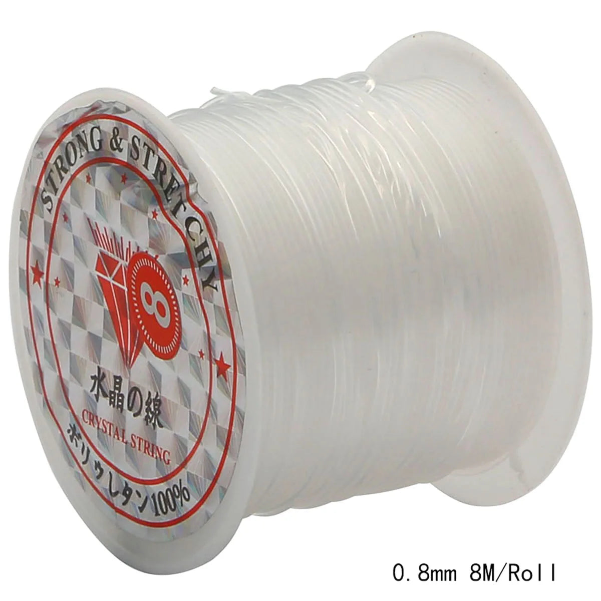 0.2-0.8mm Clear Nylon Beading Line Non Elastic Invisible Jewelry String for DIY Bracelet Necklace Jewelry Making 8-100m/Roll