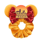 Cute Mouse Ears Velvet Scrunchies Hairband Women Elastic Ponytail Holder Girls Sequin Bow 2023 Kids Party DIY Hair Accessories