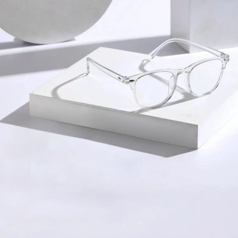 Transparent Square Plastic Frame Trendy Anti-Blue Light Clear Glasses for Back To School Clothing Accessories