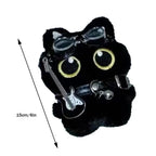 15 Cm Keychain Rock Music Black Cat Plush Toy Guitar Cute Punk Style Doll Schoolbag Pendant For Friends Birthday Gift