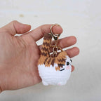 Cute Crochet Kitten Keychain Smiling Cat Bag Charm