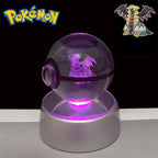 Pokemon 3D Crystal POKE BALL Figure Toys Snivy Dragonair Blastoise Venusaur Milotic Raichu Night Light LED Lamp Base Model Dolls