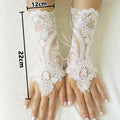 New Women Wedding Fingerless Gloves Lace White Black High Quality Wedding Gloves Mittens Accessory Girl Party Sexy Gloves Guante