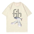 New Style Fih Shoes Graphic T Shirts Funny Misspelled Fish Meme T-shirtsWomen Casual Fashion Short Sleeve T-shirt