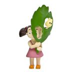 1Pcs Cute Desktop Decoration Totoro Figurine Holding Leaf Totoro Ornament for Living Room Home Decor Items Wall Birthday Gift