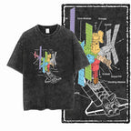 SA ASTRONAUT SPACE THEMES Printed Cotton Acid Washed Graphic Unisex T Shirt Cool Streetwear Men Tshirts Big Size Tee for men