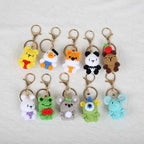 Mini Animal Crochet Keychain Cute Knitted Doll Keyring