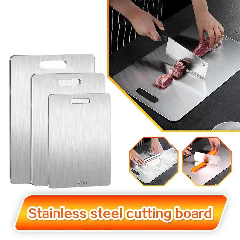 316 Stainless Steel Cutting Board – Double Sided Chopping & Kneading Board