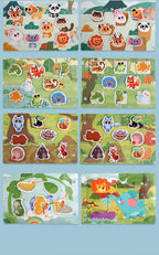 Busy Book for Kids, Animals Vehicles Dinosaurs Stickers, Matching Number & Letter Games, Interactive Learning Activity Book