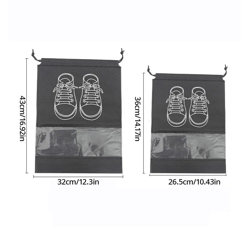 5PCS Waterproof Shoe Storage Bag Set Large Capacity Travel Organizer Pouch