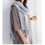 Solidlove 100% Wool Winter Scarf for Women – Luxury Cashmere-Feel Shawl, Poncho & Wrap | Warm Fashion Scarf for Ladies
