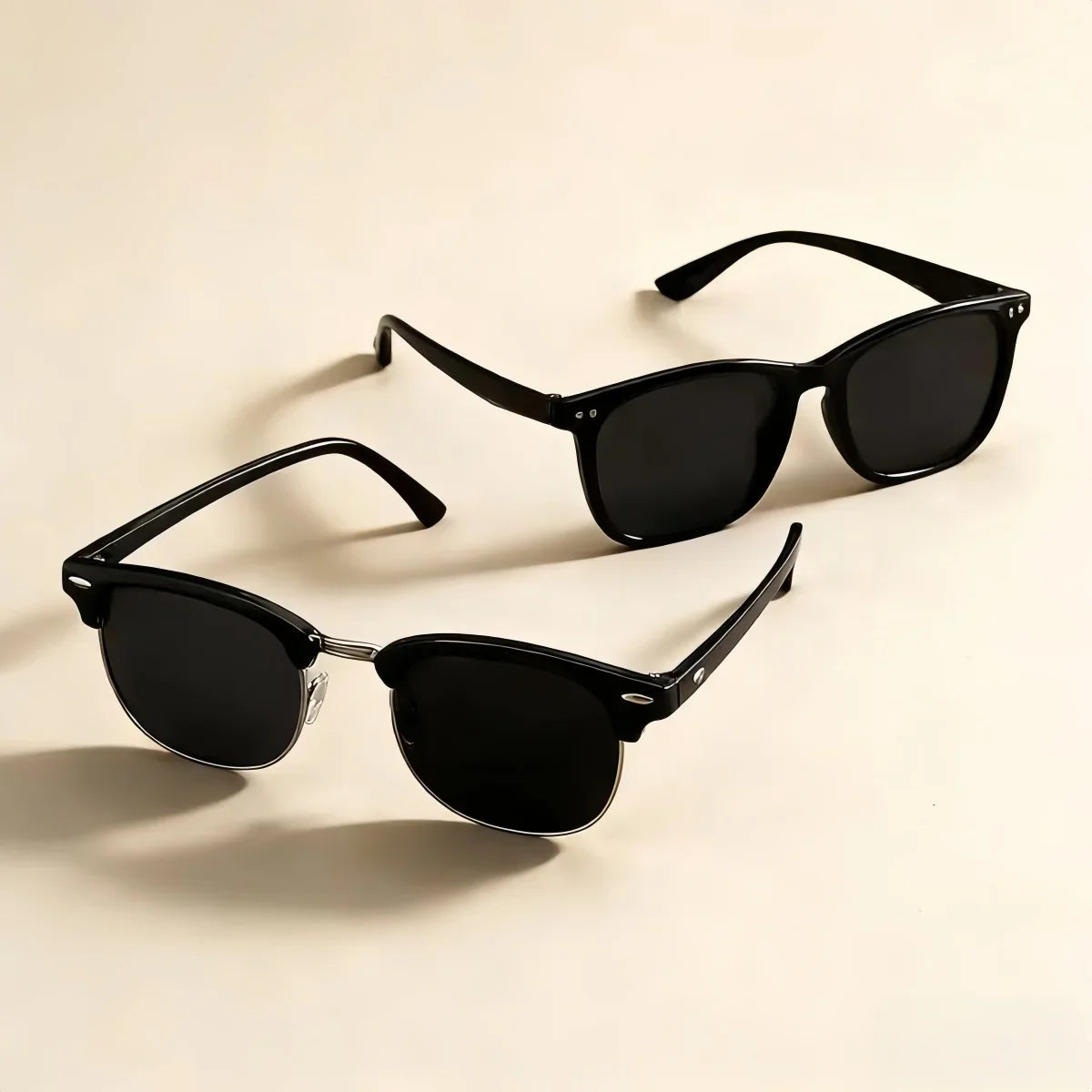 2PCS Y2K Retro UV400 Fashion Sunglasses for Women & Men