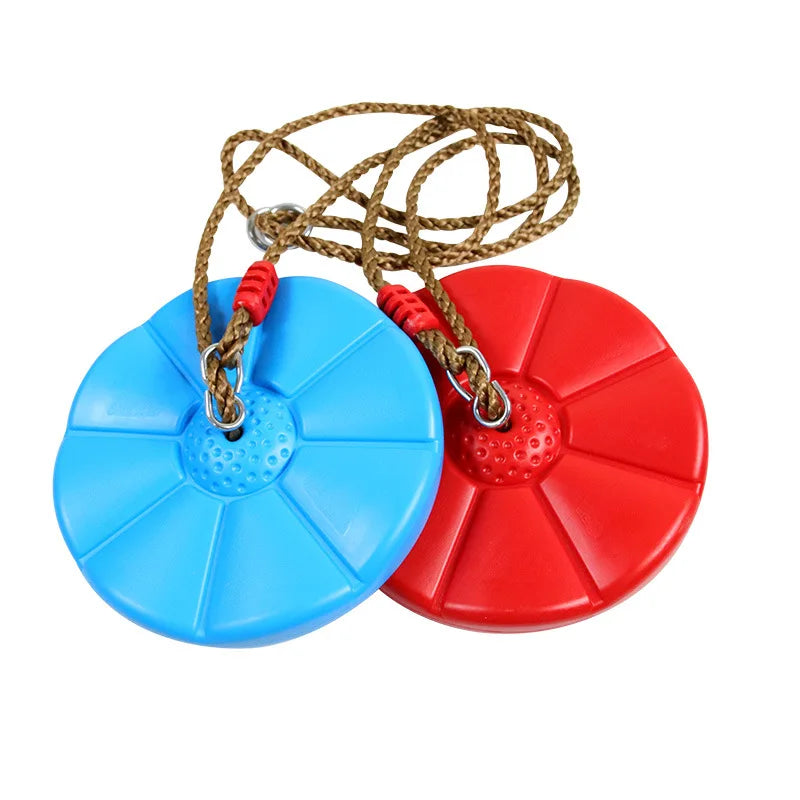 Children's Disc Swing Kid Indoor and Outdoor Sports Red Blue Thickened Octagonal Petal Swing Hanging Swing Toys Rocking Chair