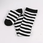 Thigh High Stockings Womens Striped Ladies Girls Black White Pink Long Over Above Knee Socks Femboy Cosplay Lolita Harajuku Y2k