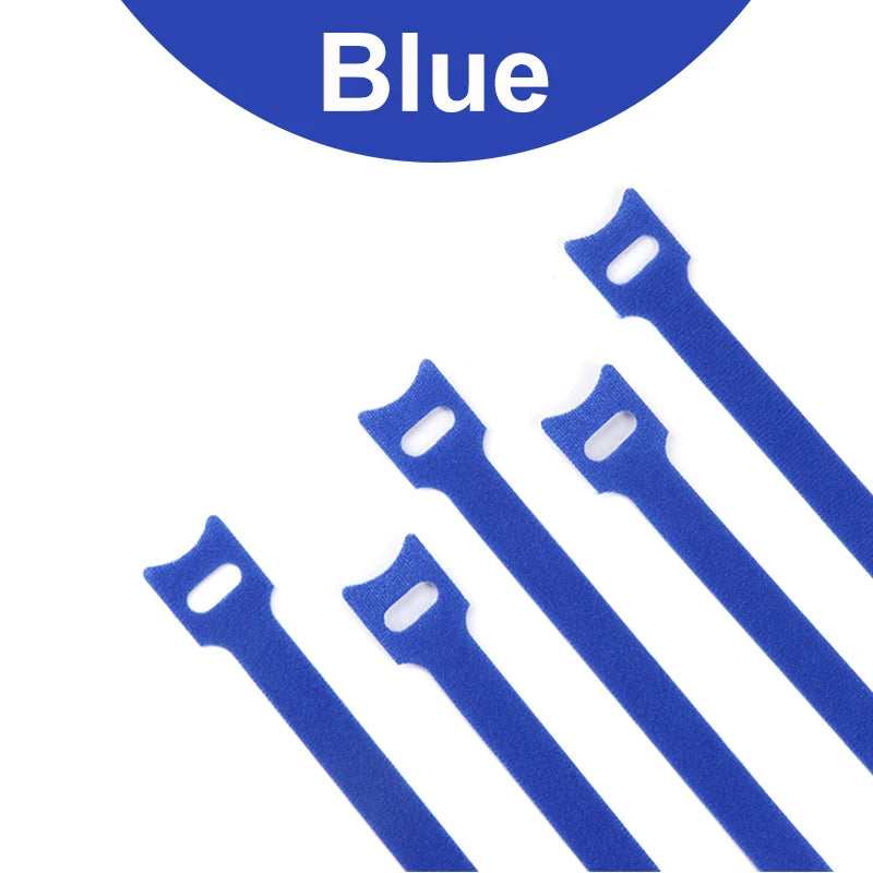 10pcs Releasable Cable Ties 15 20 25 30cm Mouse Earphone Wire Wrap Cable Organizer Nylon Hook Loop Strap Zip Bundle Bandage Tie
