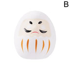 Japanese Ceramic Daruma Doll Miniature Lucky Charm Fortune Ornament for Home Decor Landscape Craft Gift