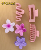 3Pcs/18Pcs Egg Flower Hair Clips Gradient Candy Color Flowers Suitable for Daily Backcombed Ponytail Shark Clip Hair Accessories