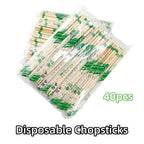 40pcs Disposable Chopsticks Independent Packaging Chopsticks For Restaurants Chinese Bamboo Material Household Chopsticks
