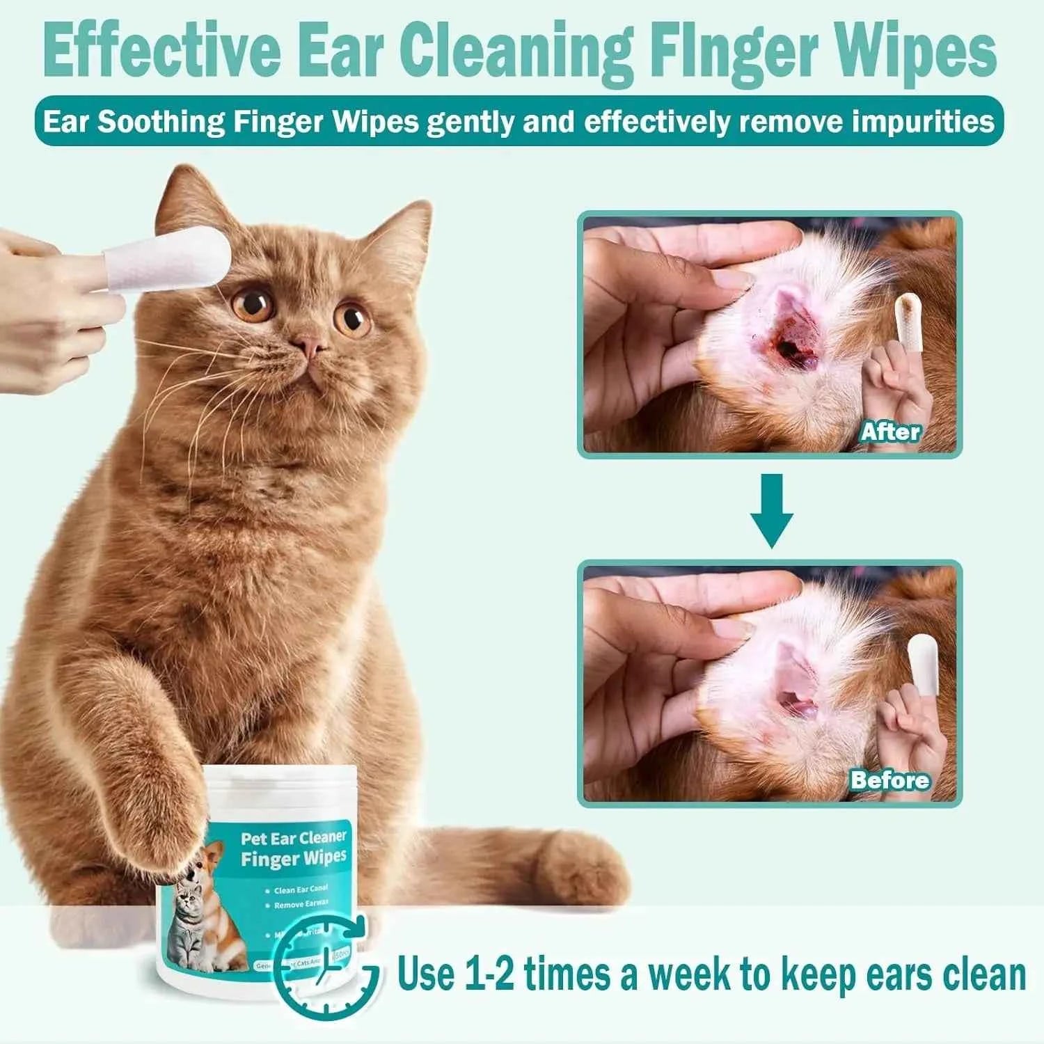 Pet Ear Cleaning Wipes for Healthy Ears