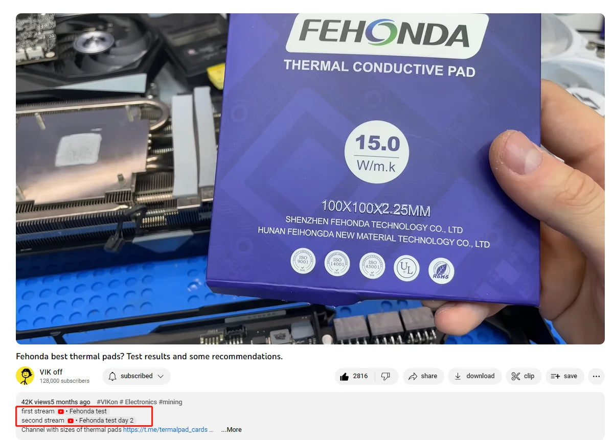 Fehonda Soft Thermal Pad 15w 12w 8w/mK Thermal Pads for Gpu Cpu Heat Resistant Silicone Thermal Pad for PS4 Laptop SSD Cooling