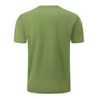 2/4/6-Pcs Four Seasons Men's Solid Color Round Neck Short Sleeve Top With Printed Cuffs Youth Sports And Leisure Fashion T-Shirt
