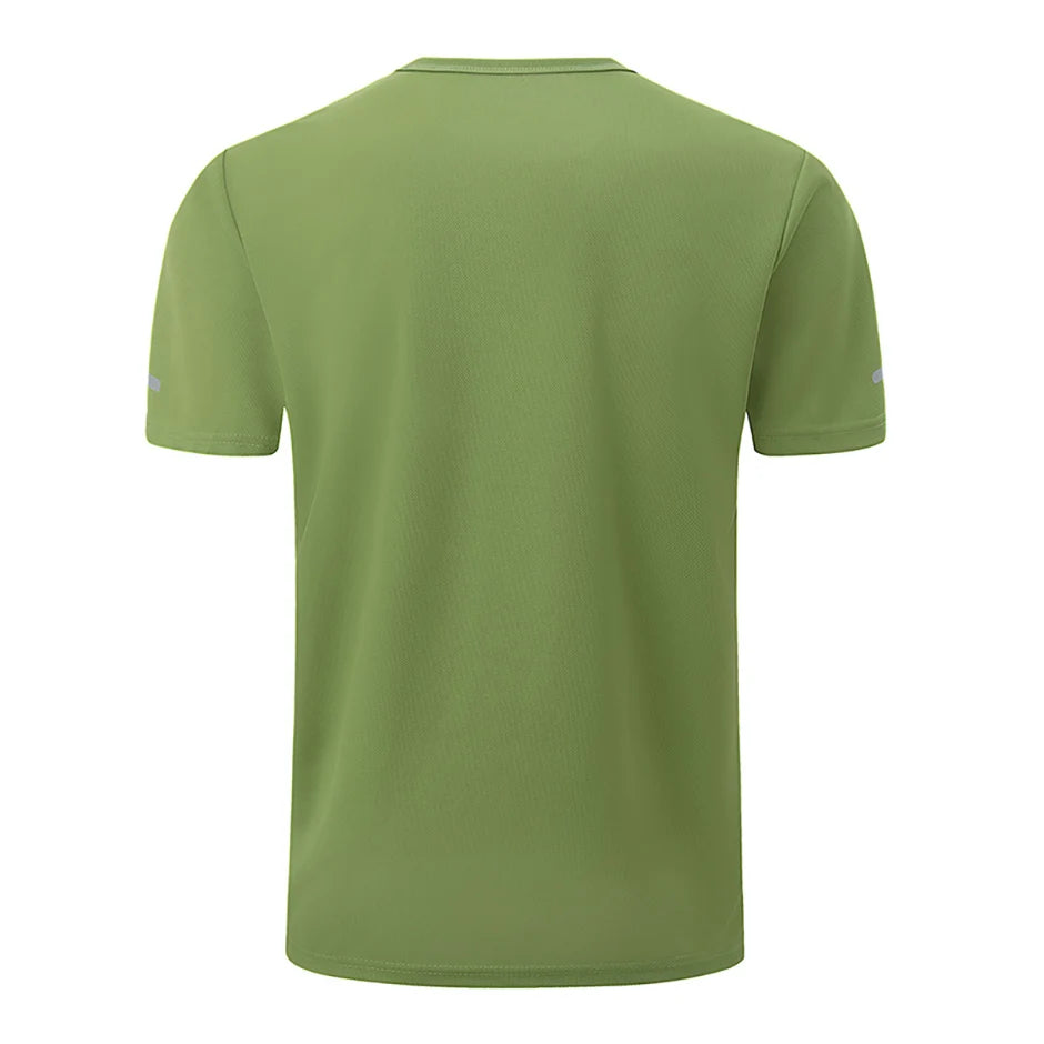 2/4/6-Pcs Four Seasons Men's Solid Color Round Neck Short Sleeve Top With Printed Cuffs Youth Sports And Leisure Fashion T-Shirt