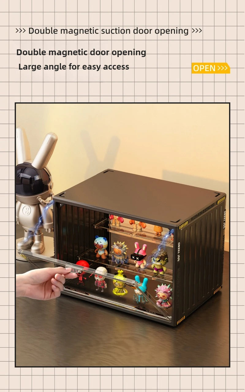 Three Layer Acrylic Display Rack Transparent Showcase Handmade Anime Car Model Blind Box Storage Box Jewelry Sorting Box
