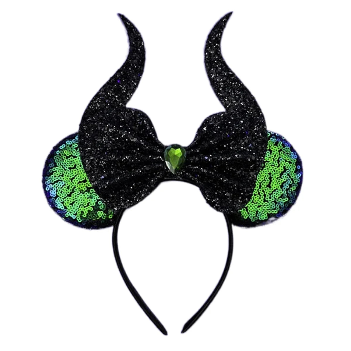 Mouse Ears Headband Cartoon Sequin Bows Headband Birthday Party Christmas Halloween Princess Cosplay Costume For Women Adult