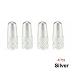 4PCS Aluminum Alloy Presta Valve Caps For Road MTB Track Racing Bike Tires French Valve Wheel Tube Covers