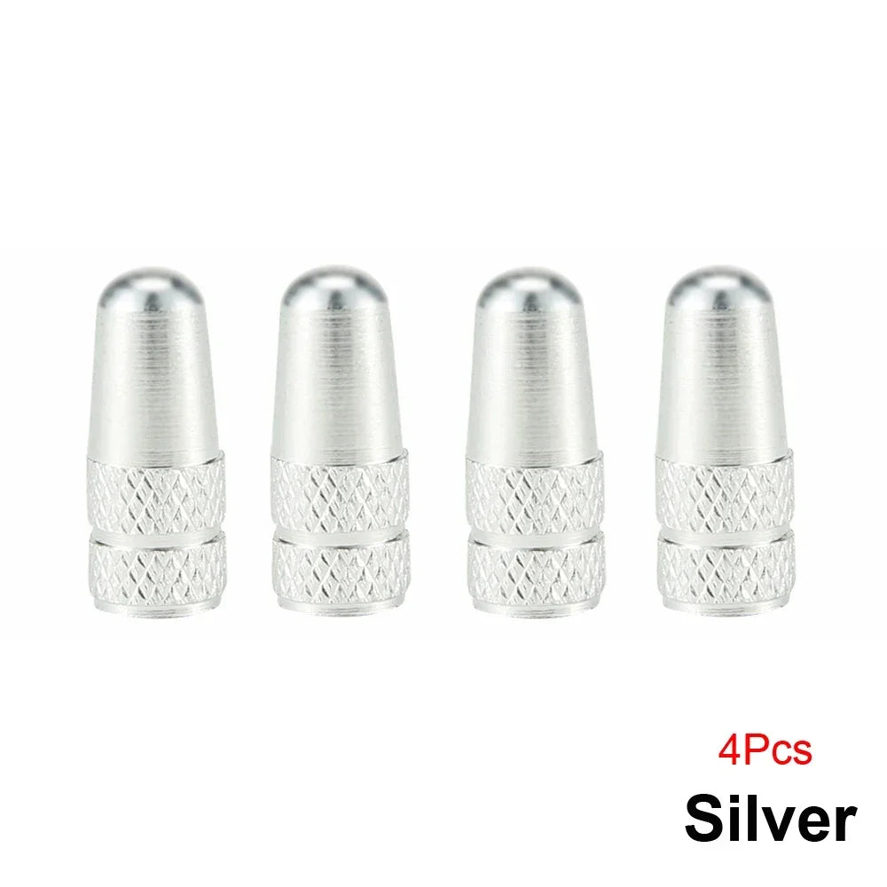 4PCS Aluminum Alloy Presta Valve Caps For Road MTB Track Racing Bike Tires French Valve Wheel Tube Covers