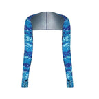 One-piece Ultra-thin Shawl Arm Sleeves Ice Silk Long Gloves Breathable Sun Protection Anti UV Hand Cover Warmer Outdoor Sports