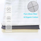 Conductive Silver Fiber Flat Bedsheet with Earthing Cord Antistatic Health Protection Sheet Grounded Improvement Sleep