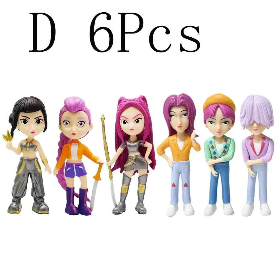 HOT Anime Kpops Demon Hunters Figure Rumi Zoe Mira anime polyvinyl chloride character collection desktop trinkets Childrens gift