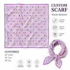 Personalized Luxury Silk Scarf for Women  Stylish Customizable Accessory