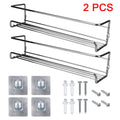Kitchen Organizer 2 Pcs Metal Hanging Racks For Home Restaurant Wall-Mounted Seasoning Shelf Spice Jar Storage Rack Single Layer