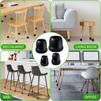 16PCS Chair Leg Protectors Silicone with Thick Wrap Felt Furniture Leg Pads for Protecting Floors from Scratches and Noise