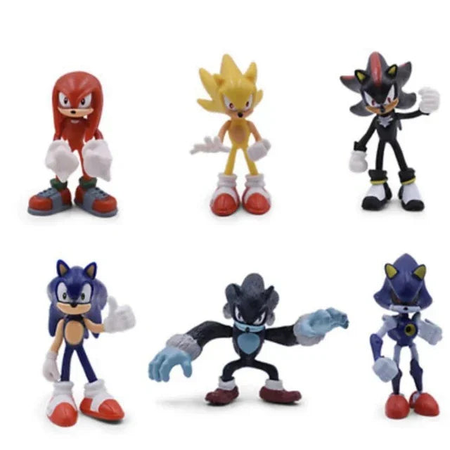 Sonic Figures 6PCS Set – Shadow, Tails & Character Collectible Toys