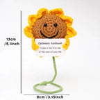 Positive Energy Duck Doll Hug Pocket Mini Handmade Plush Wool Knitting Dolls Funny Emotional Support Crochet Gift for Birthday
