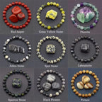 8mm Natural Stone Beaded Bracelet for Women Men Amethysts Crystal Quartzs Agate Tiger Eye Elastic Bangles Good Luck Jewelry