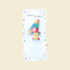 1 PCS  Colored Building Block Shaped Digital Candle Cake Decoration 0-9 Birthday Baking Decoration Plugin