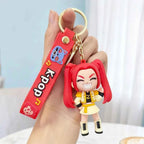 KPop Rumi Keychain Kpop Group Rumi Mira Zoey Anime Character Keychains Backpack Pendant Charms Party Favor Gift Keyring
