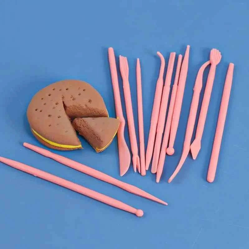 14Pcs/Set Plastic Clay Sculpting Set Wax Carving Pottery Tools Carving Sculpture Shaper Polymer Modeling Clay Tools