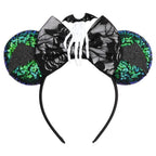 2026 Latest Fashion Ear Headband Sequin Bows For Girl Adult Kids Halloween Party Cosplay Hair Accessories Princess Hairband
