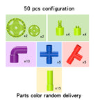 Building  By Splicing  Water Pipes With Building Blocks DIY Toys